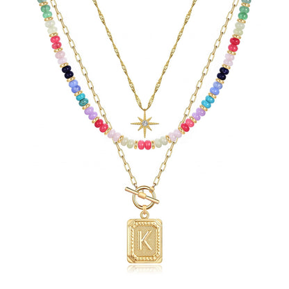 14K Gold Plated Layered Necklaces for Women