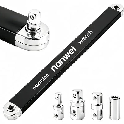 Offset Extension Wrench – Impact Ready with 1/4", 3/8" & 1/2" Adapters