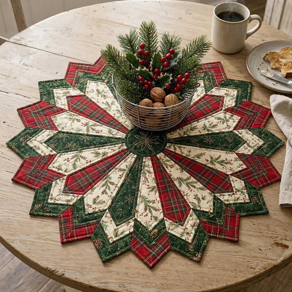 Holiday Star Table Topper Quilting Template Set