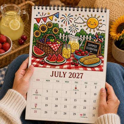 Color The Year 2027 Trace-By-Groove Creative Calendar - Image 9