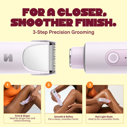 2-in-1 Women's Electric Shaver with Light & Mirror