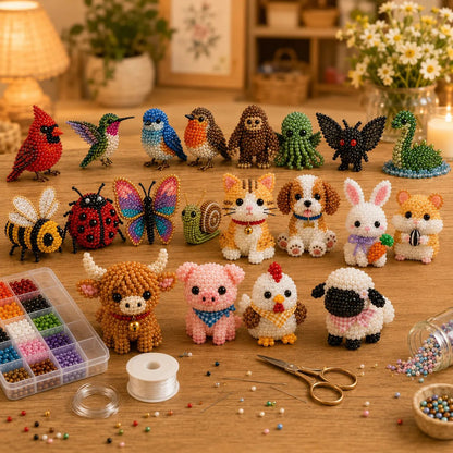 HOT🧵✨ Tiny 3D Beaded Animal DIY Kit