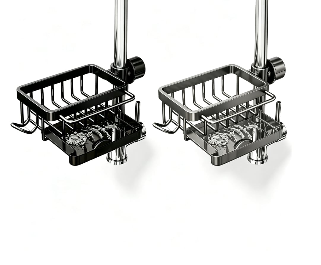 Faucet Drainer Basket – No-Drill Sink Organizer - Style 5
