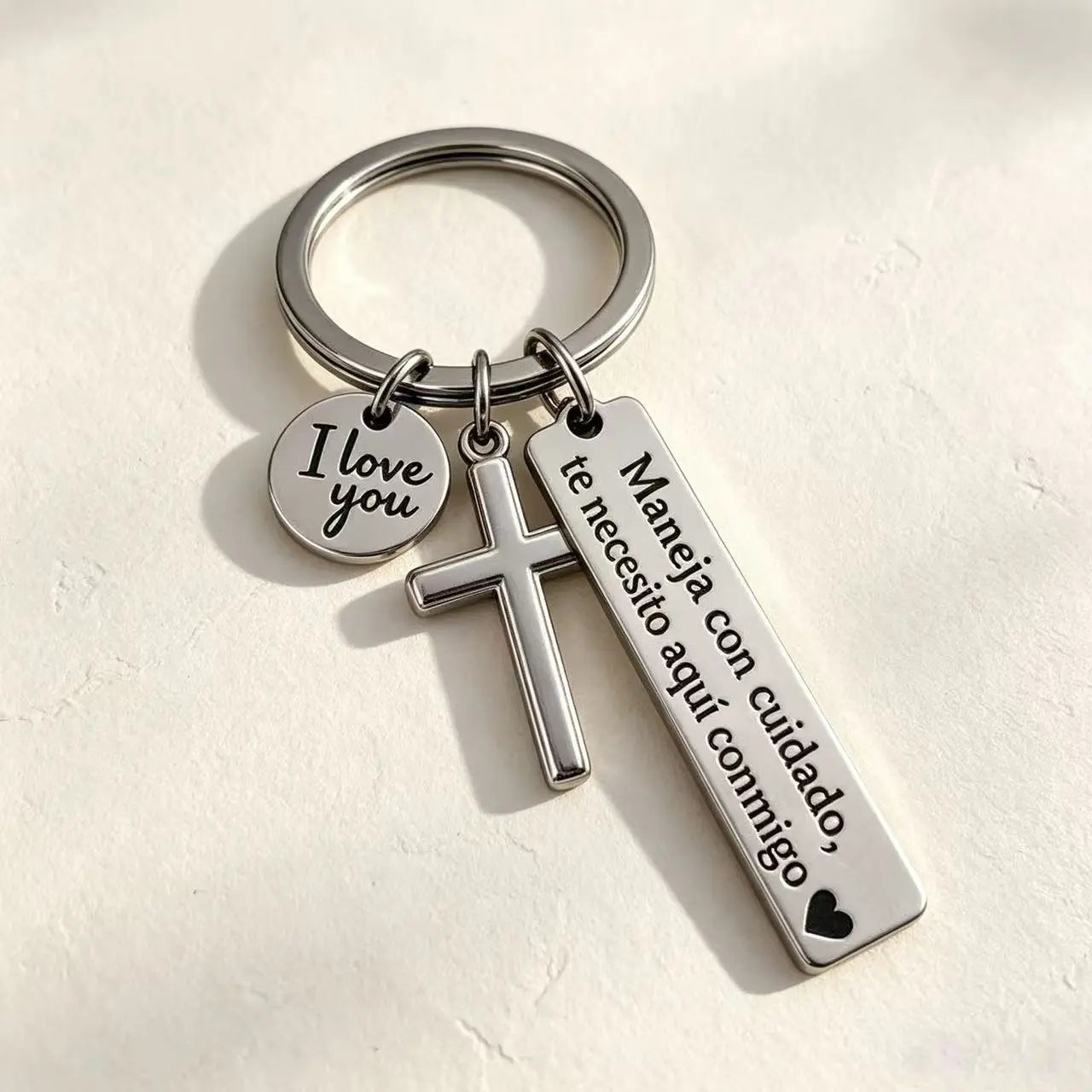Maneja Con Cuidado Drive Safe Keychain