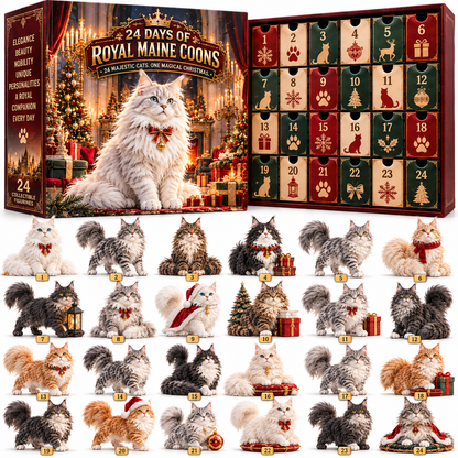 👑 Born to Be Royal! 🐾 24-Day Maine Coon Cat Advent Calendar