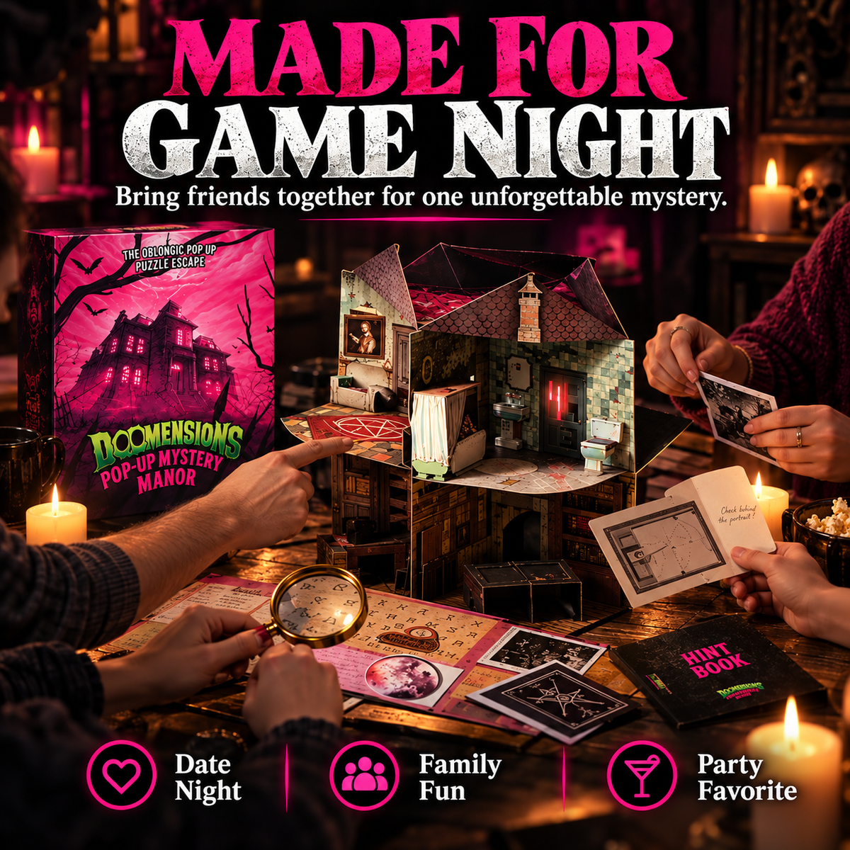 🎲 Flash Sale 50% OFF –3D Pop-Up Mystery Manor – Immersive Murder Mystery Puzzle Game