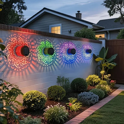Solar Fence Lights Metal Solar Powered