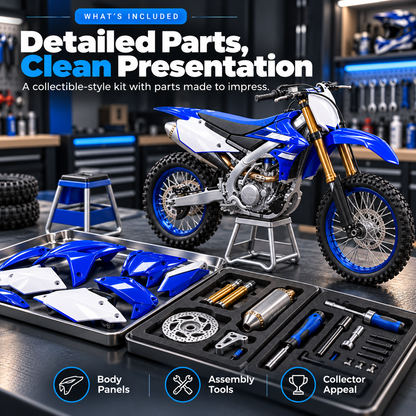 🔥Last day 50% 🏁 DIY Motocross Dirt Bike Model Kit – Build & Display 🏍️