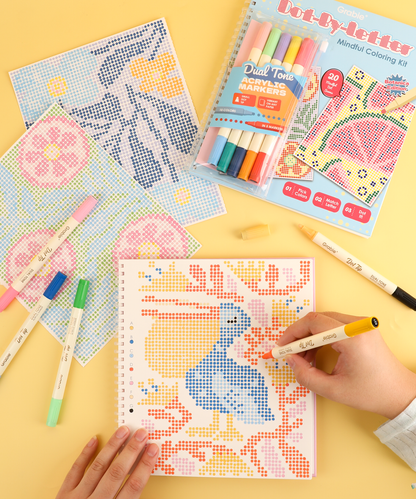Dot-By-Letter Mindful Coloring Kit