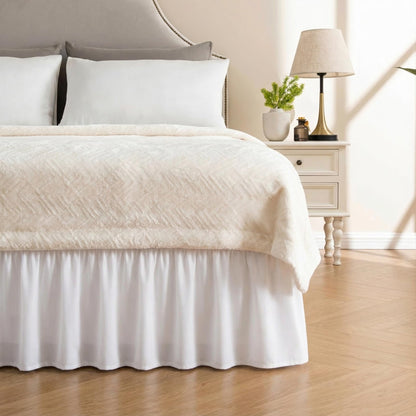 Adjustable Elastic Belt Drop Bed Skirt