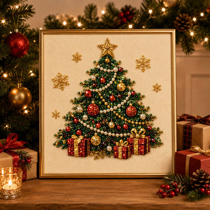 🎨💎DIY Christmas Pearl Diamond Art Kit-🧘Relaxing, Beginner-Friendly & Fun to Create