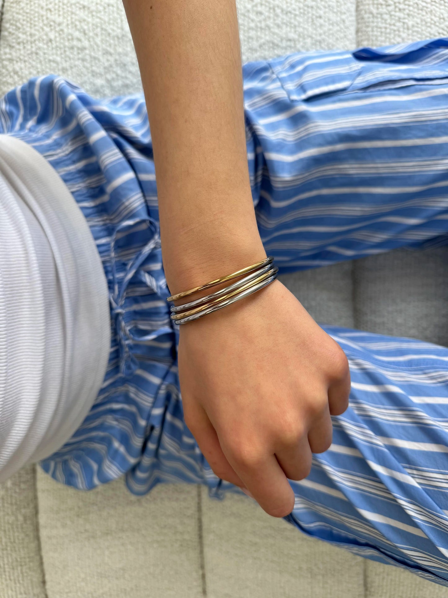 Gold Plated Bangle Bracelet - Classic & Lightweight