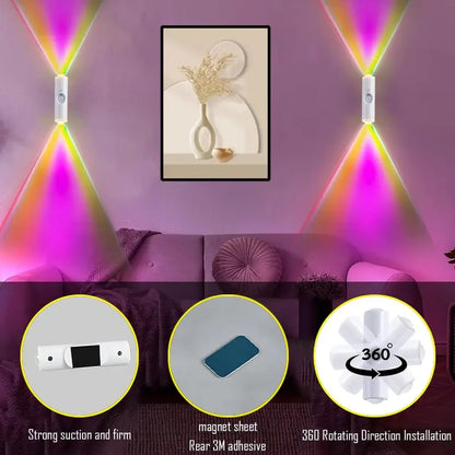💡 Motion Sensor Night Light – Rechargeable RGB Wireless LED Light with Magnetic Mount
