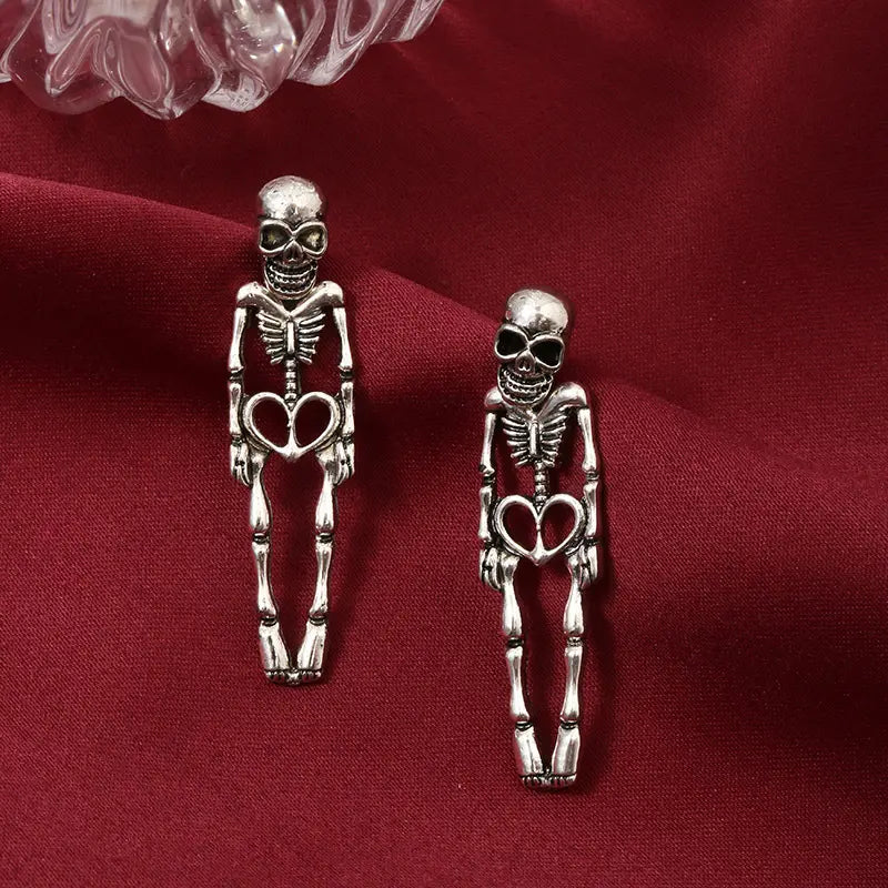 💀Halloween Skeleton Skull Earrings for Women Spooky Cosplay