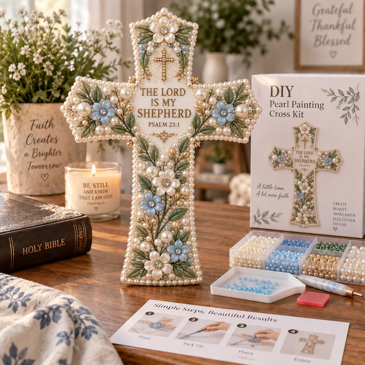 🎄 ✨ Last Day 49% OFF ✝️ Scripture Cross DIY Kit Collection