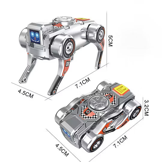 2-in-1 Fidget Spinner Mechanical Dog, Wind-Up Mecha Transforming Toy