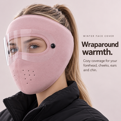 ❄️ Cozy Winter Face Cover with Clear Eye Shield – Comfort for Chilly Days Outdoors