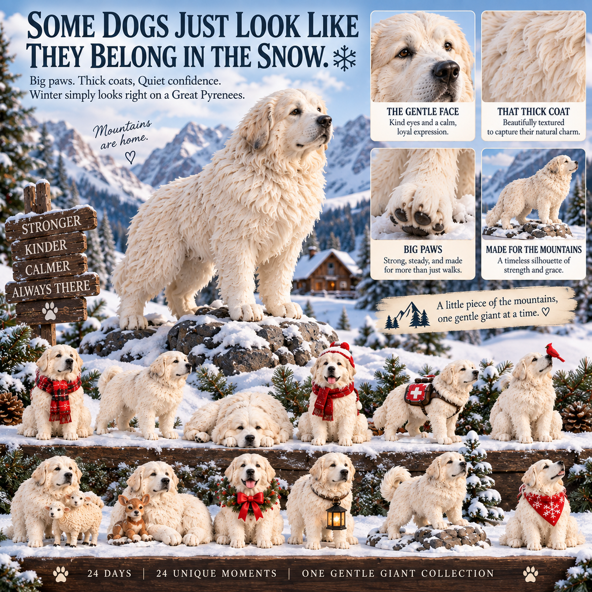 24 Days of Great Pyrenees — Big Paws, Gentle Hearts & 24 Moments to Treasure 🤍🐾