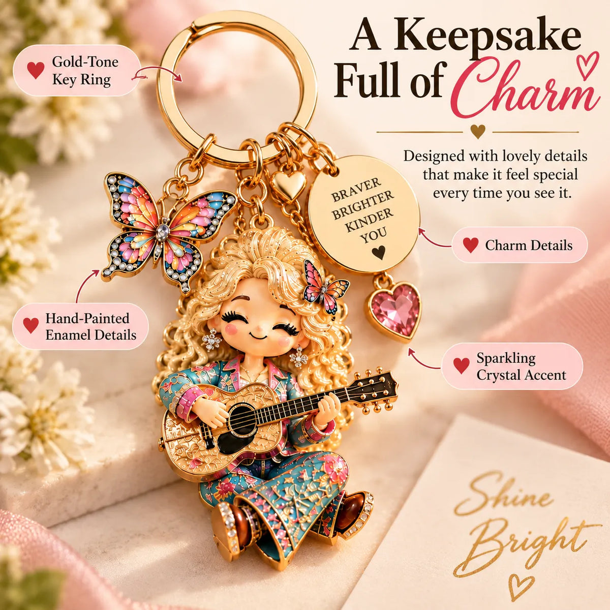 Always With You Dolly Memory Keychain