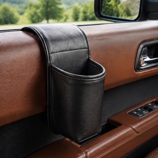 🔥LAST DAY 49% OFF - Leather Car Door Cup Holder – Sturdy & Spacious🥤