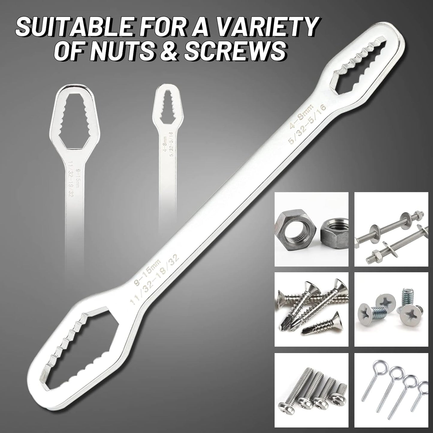8–24mm Universal Self-Adjusting Wrench for Car Repair & Maintenance
