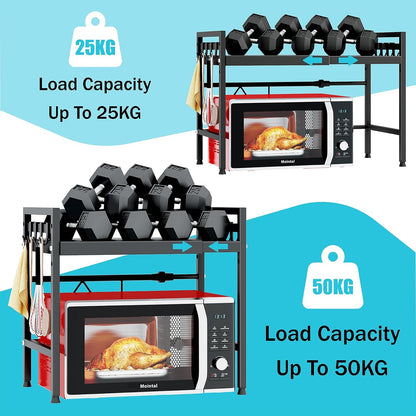 Black Expandable Microwave Shelf