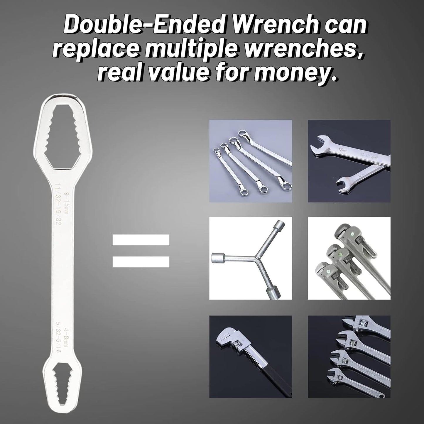 8–24mm Universal Self-Adjusting Wrench for Car Repair & Maintenance