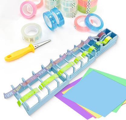 ✂️ Fast Tape Dispenser for Crafts-- 18 Strips in Seconds - Design, Blade-Free, Compact & Heavy-Duty - Works