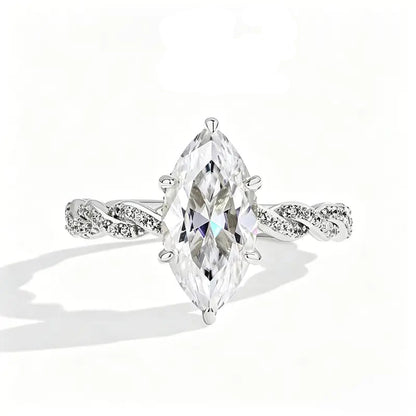 Luxury Marquise Cut Engagement Ring Set for Women – 2PCS 5A CZ Wedding & Promise Rings