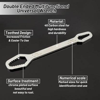 8–24mm Universal Self-Adjusting Wrench for Car Repair & Maintenance