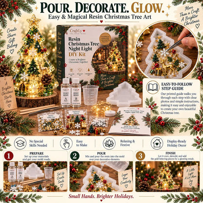 🎄 DIY Christmas Tree Night Light Kit — 💕 Step-by-Step Guide Included