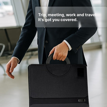 Professional Leather Business Padfolio with 8000mAh Power Bank