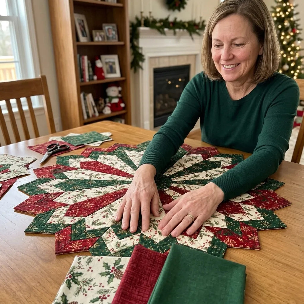 Holiday Star Table Topper Quilting Template Set
