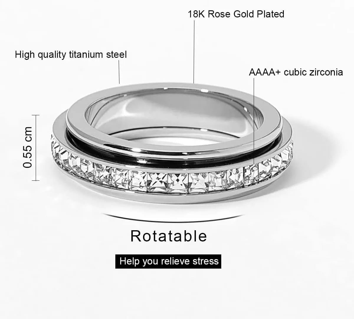 Stylish Fidget Ring Anxiety Relief