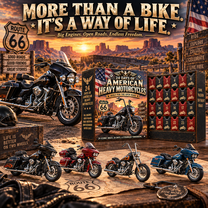 🔥🏍️ 24 Days of American Heavy Motorcycles – Ride the Legend