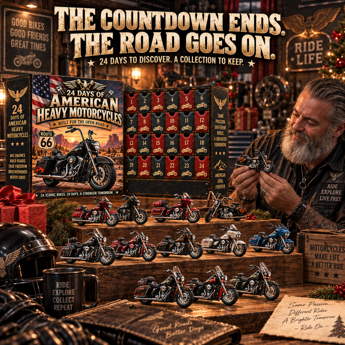 🔥🏍️ 24 Days of American Heavy Motorcycles – Ride the Legend