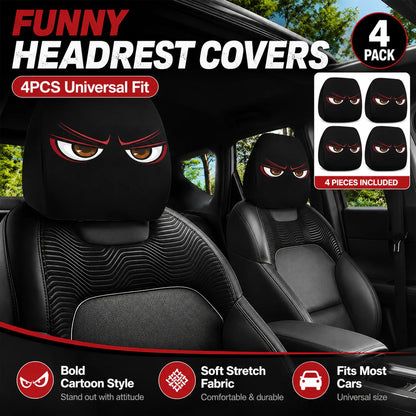 🔥Halloween Scary Face Car Headrest Covers (2-Pack) 🚗