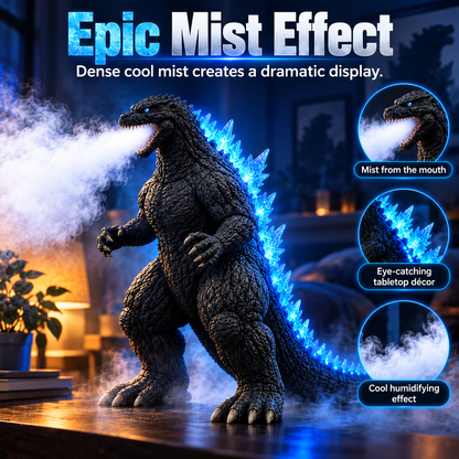 🌊👾 Kaiju Mist Diffuser & Humidifier – Cool Mist, Blue LED Glow & Remote Control 💙