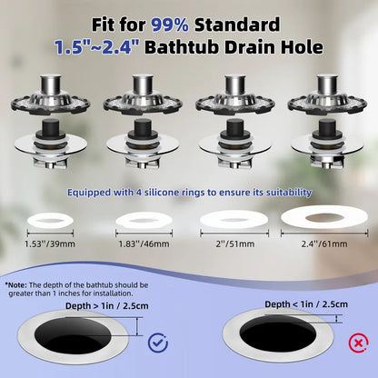 🛑 3-in-1 Pop-Up Sink Stopper – Drain Strainer & Debris Catcher