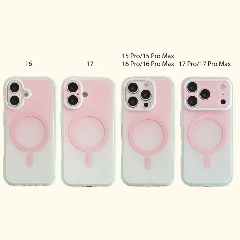Magnetic 2-in-1 double-layer gradient full-cover AI button case