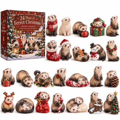 🎄🐾 24 Days of Ferret Christmas Advent Calendar 🎁 – The Perfect Gift for Ferret Lovers ❤️