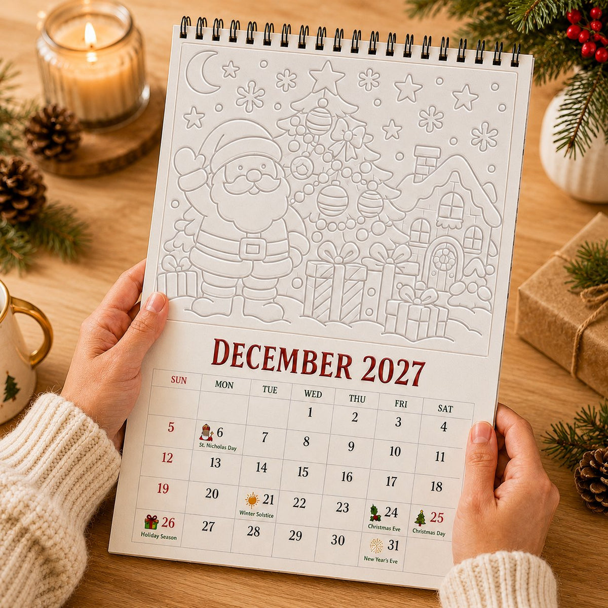 Color The Year 2027 Trace-By-Groove Creative Calendar - Image 15