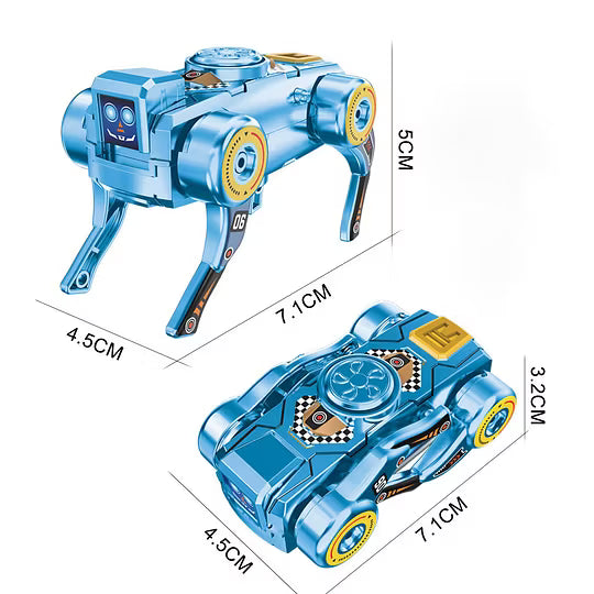 2-in-1 Fidget Spinner Mechanical Dog, Wind-Up Mecha Transforming Toy