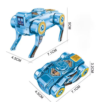 2-in-1 Fidget Spinner Mechanical Dog, Wind-Up Mecha Transforming Toy
