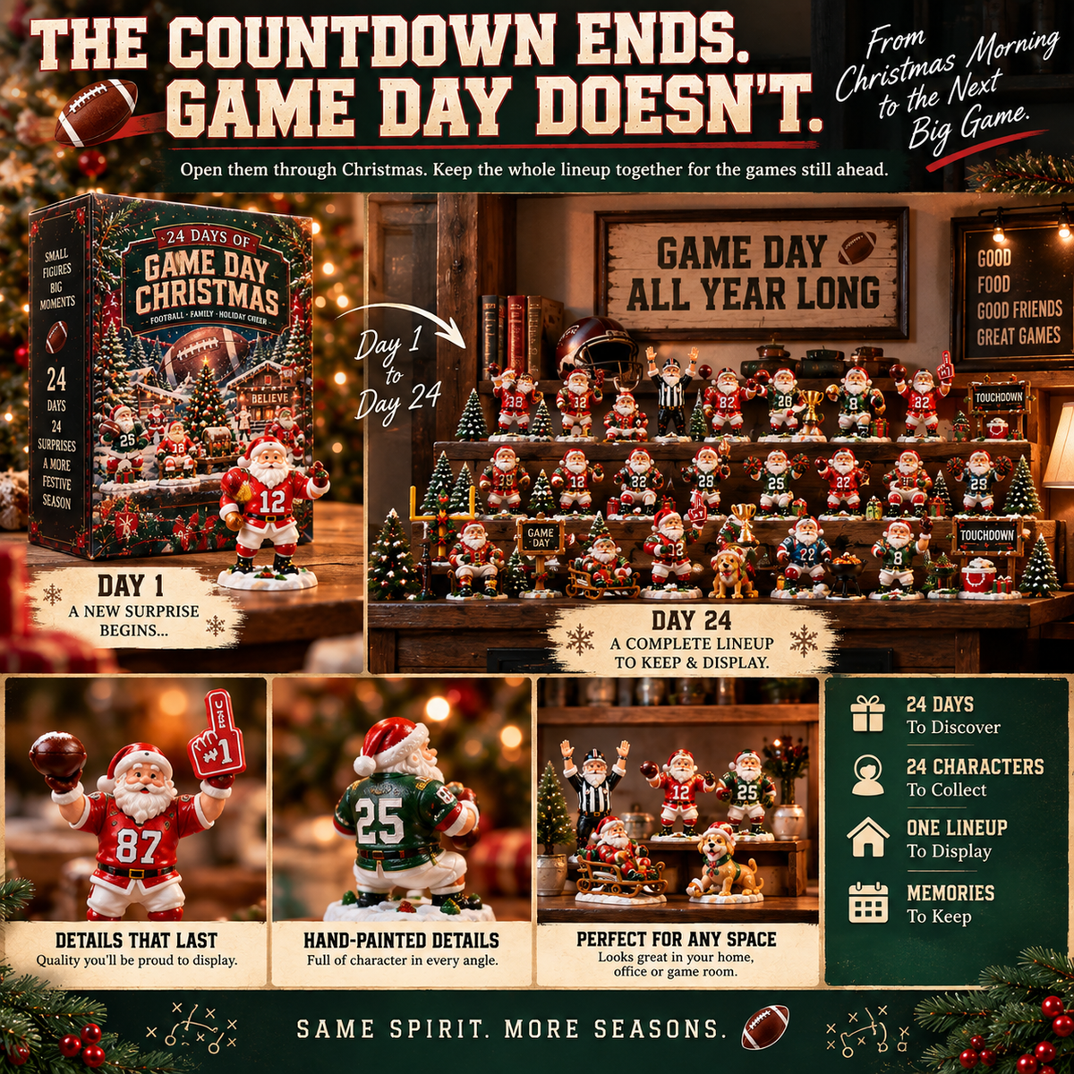 🏈🎄 24 Days of Game Day Christmas – Football Holiday Collection