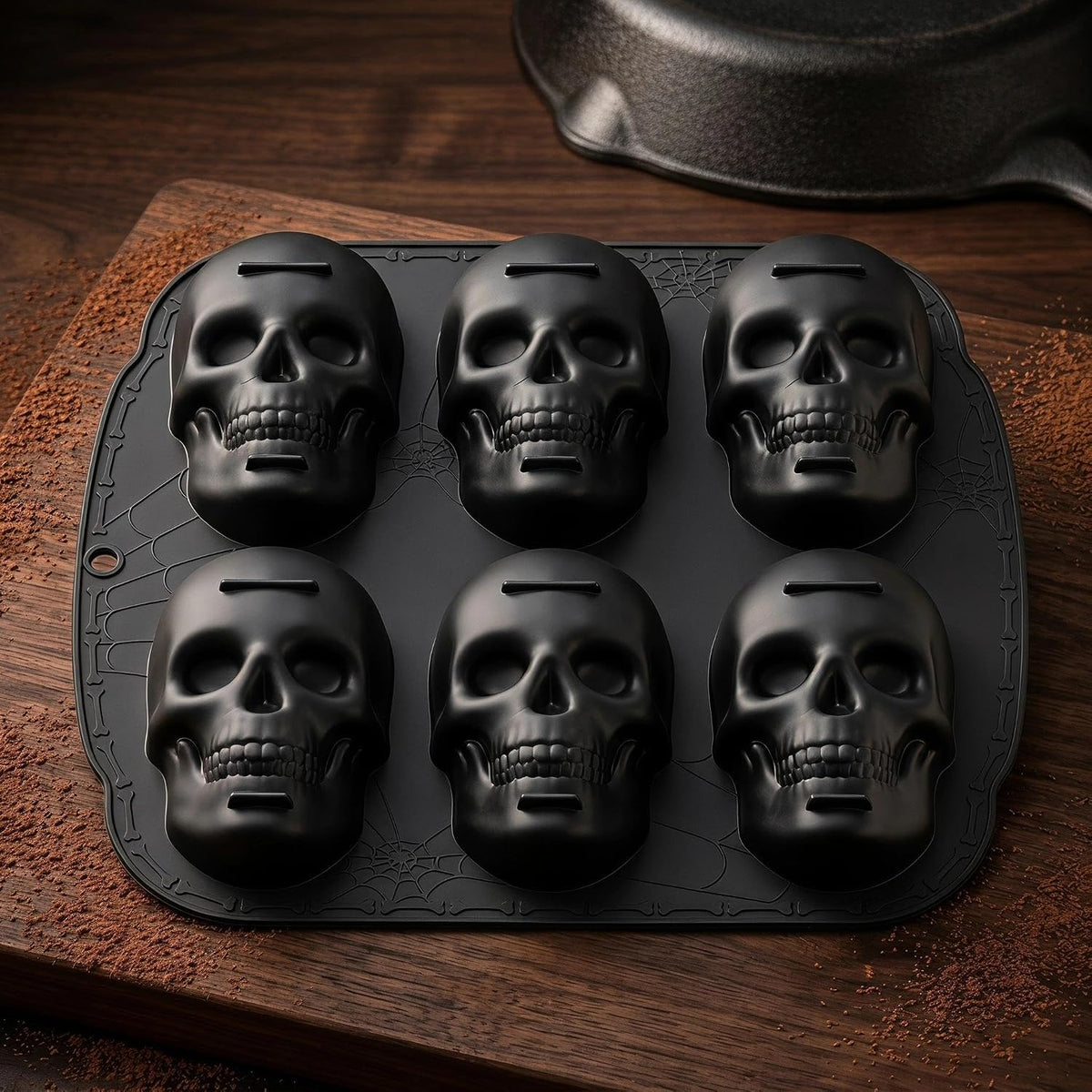 🔥LAST DAY 49% OFF -🎃 6-Cavity Skull Cake Mold 💀