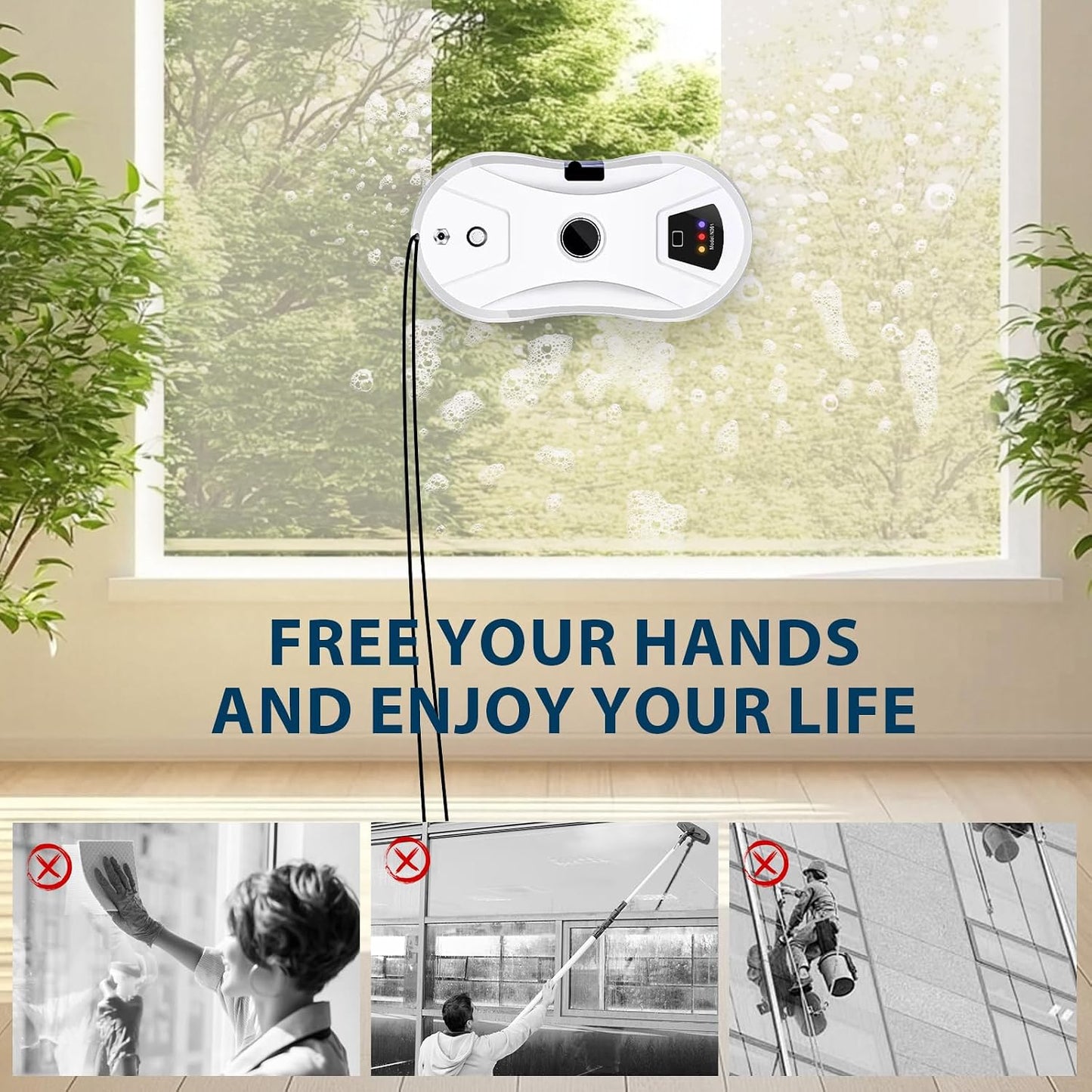 Smart Spray Window Washing Robot For Glass Cleaning