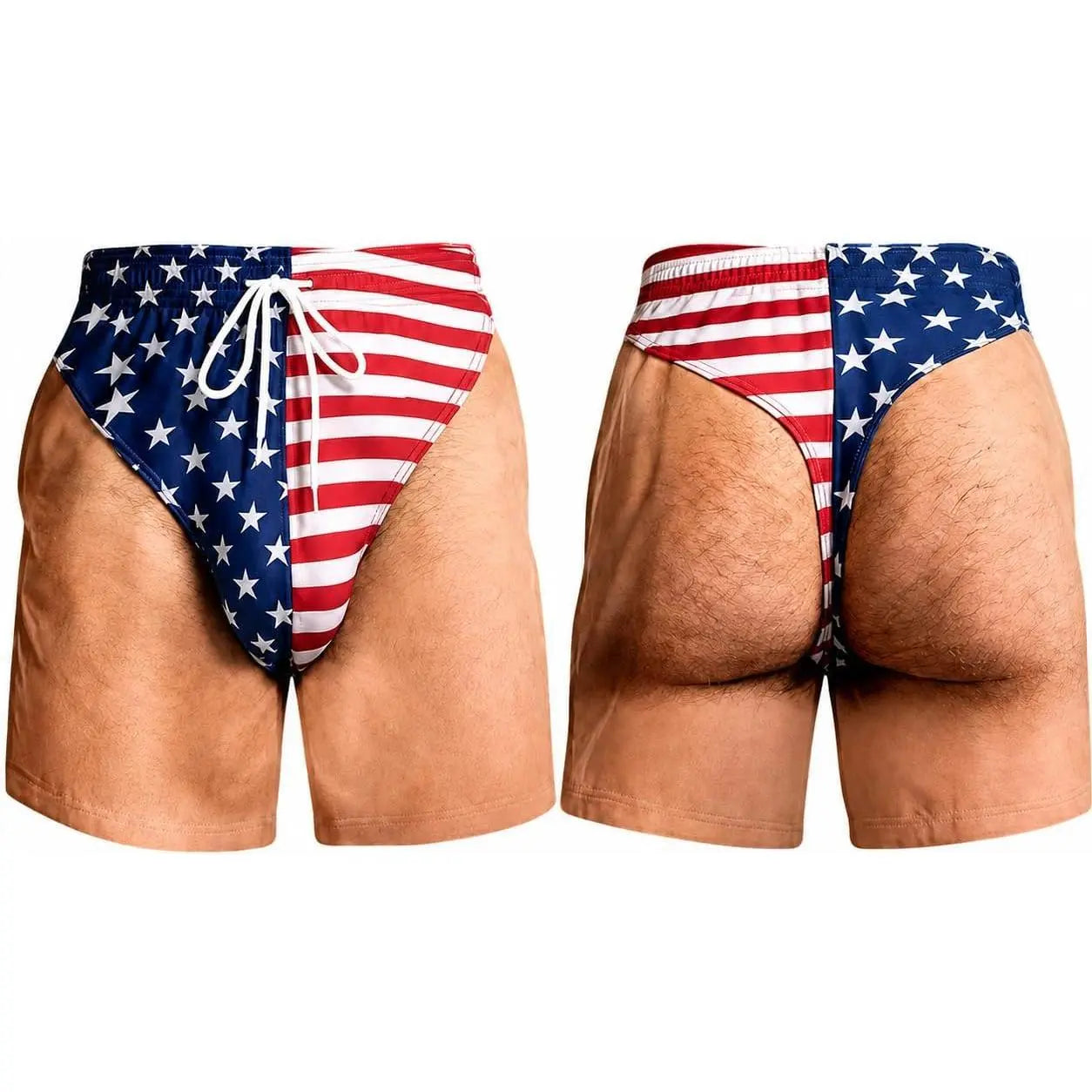 Funny Patriotic Men Swim Trunks - Personalized Birthday Gifts For Husband, Son, Grandson, Brother, Grandpa, Dad, Yourself - Warning Wide Load