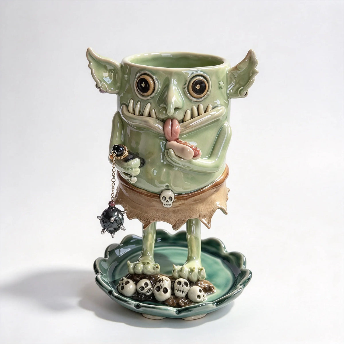 🤣🪴The Goblin Pot — Handmade Ceramic Monster Planter That Gives Your Plants a Face
