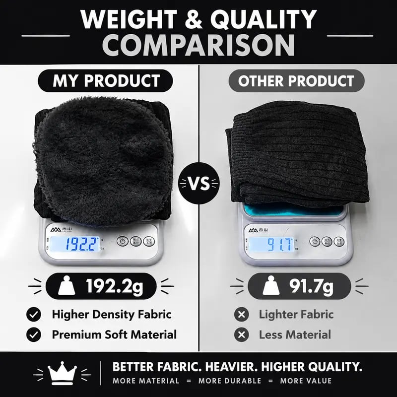 ❄️ Fleece Knee Warmers – Extended Thermal Knee Sleeves for Men & Women with Non-Slip Fit